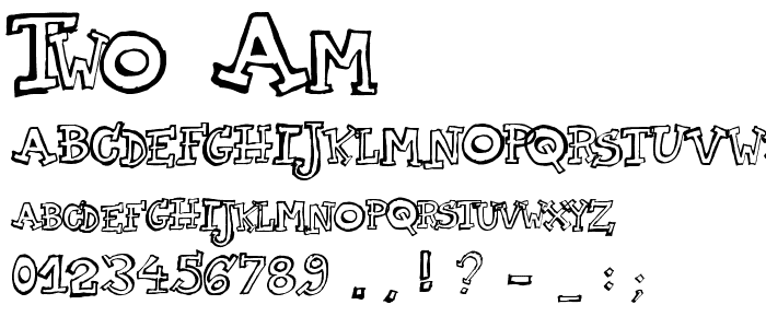 TWO AM  font